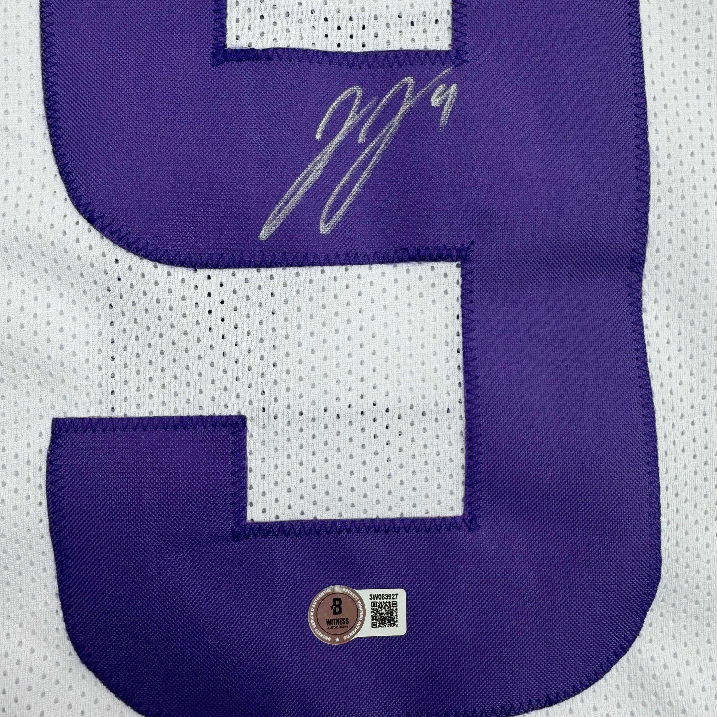 Autographed J.J. McCarthy White Football Jersey