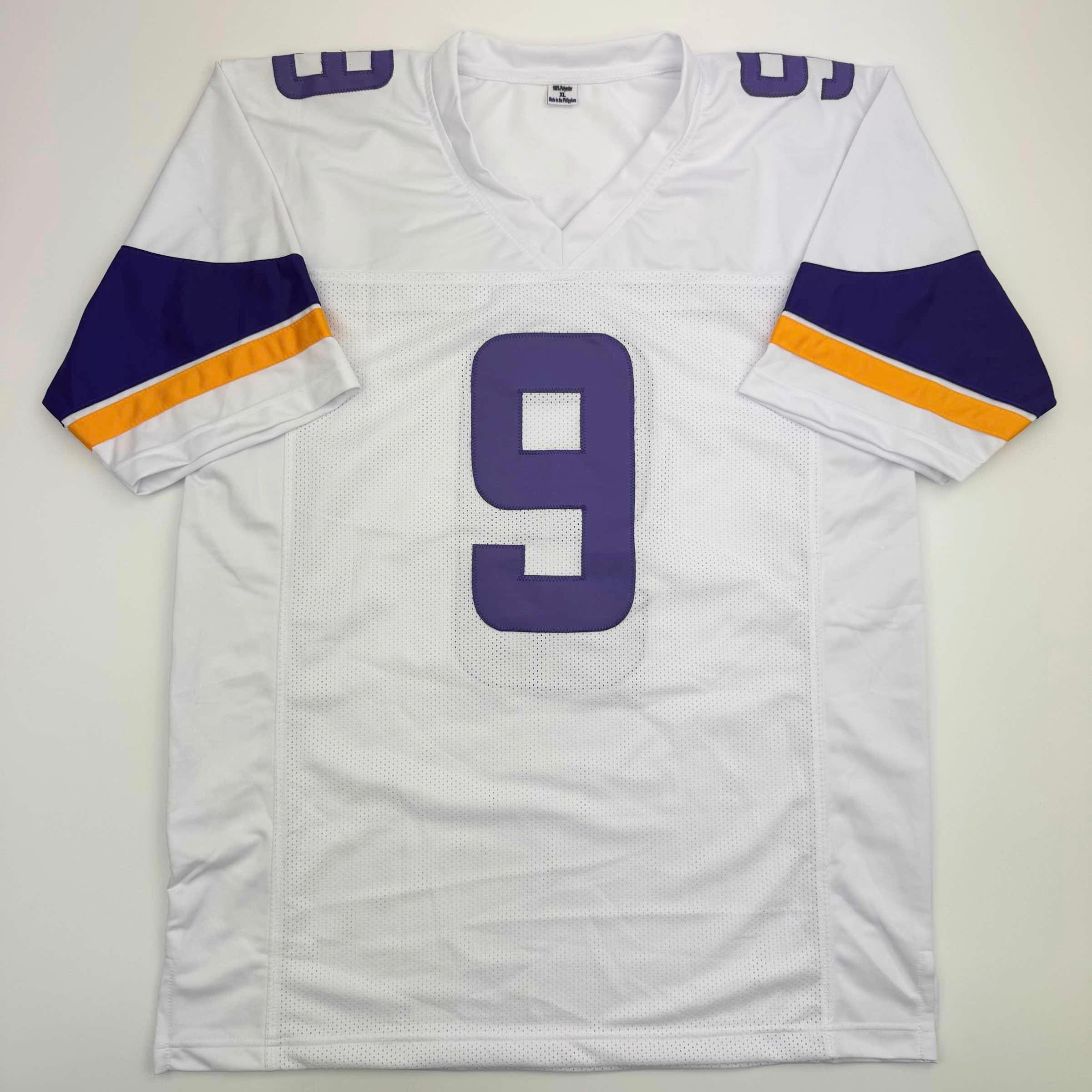 Autographed J.J. McCarthy White Football Jersey