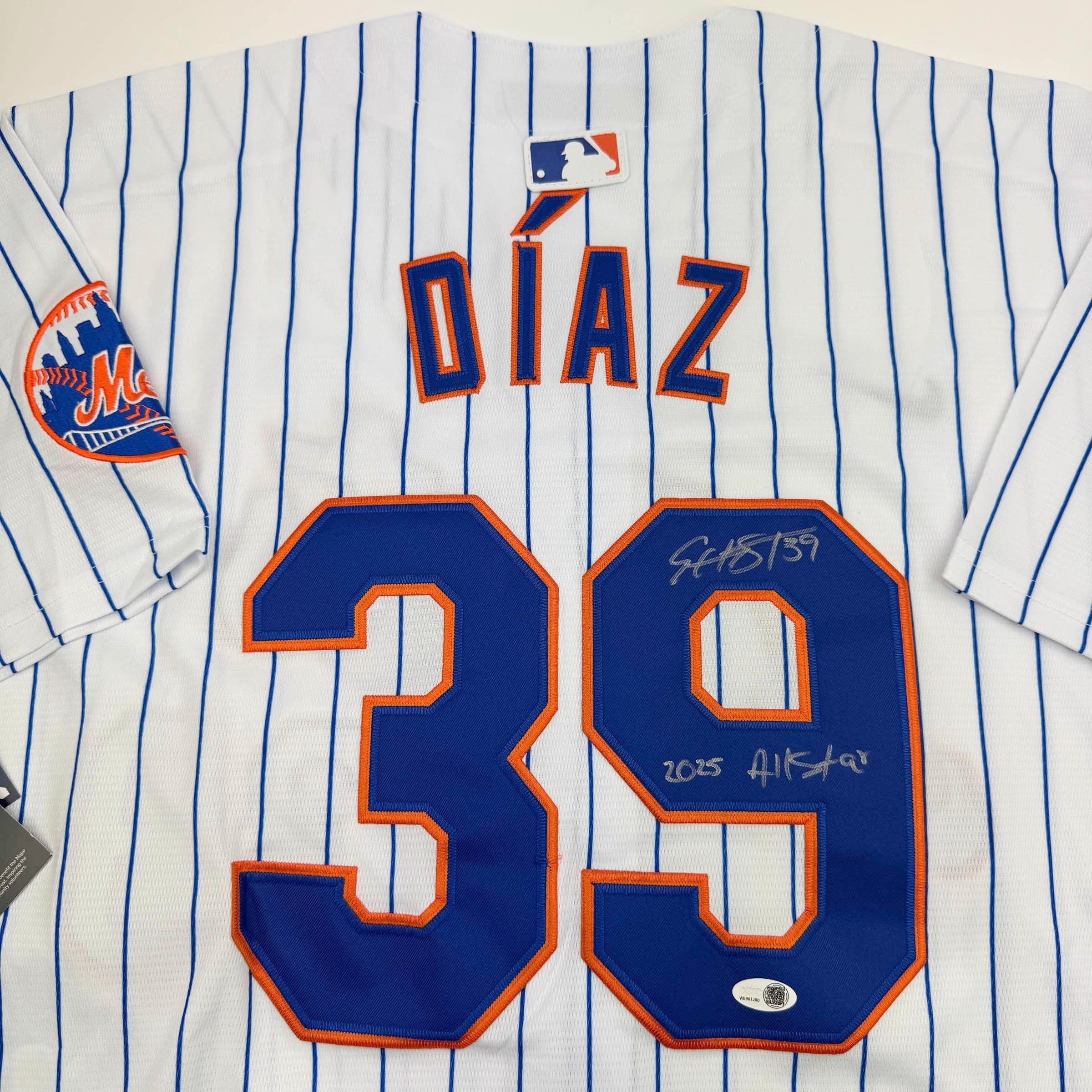 Autographed Edwin Diaz "2025 All-Star" New York Pinstripe Jersey