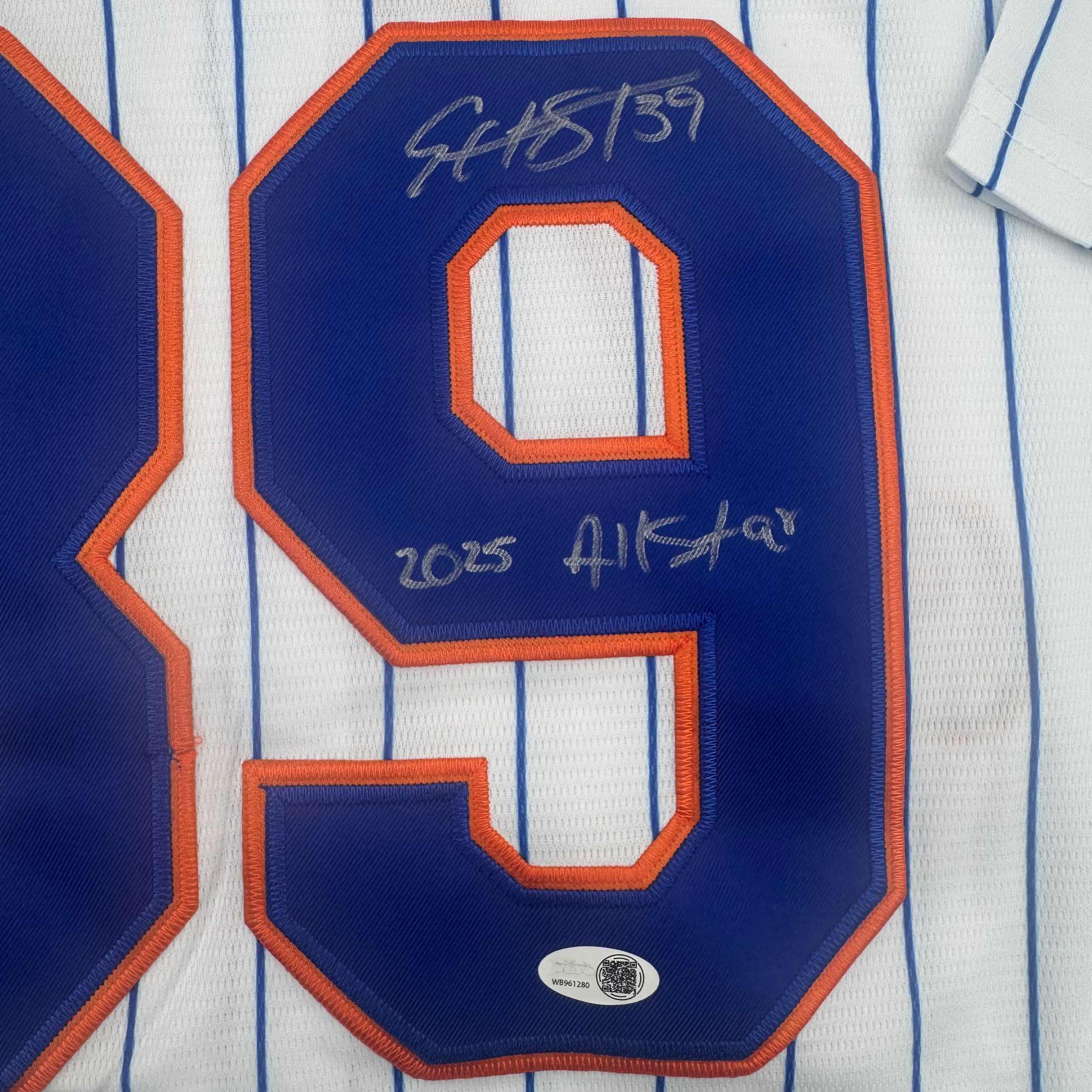 Autographed Edwin Diaz "2025 All-Star" New York Pinstripe Jersey