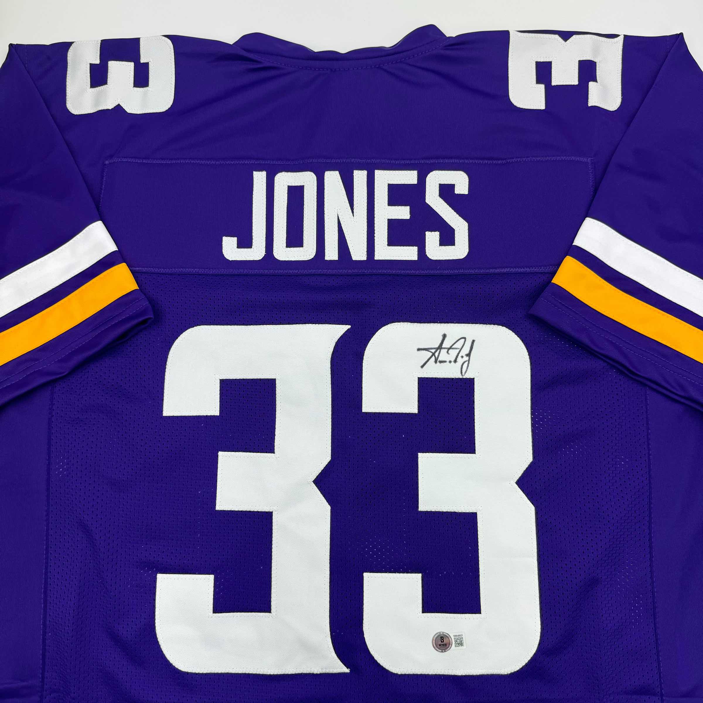 Autographed Aaron Jones Minnesota Purple Football Jersey