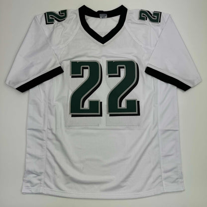 Autographed/Signed Asante Samuel Sr. 4x Pro Bowl Philadelphia White Football Jersey JSA COA