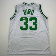 Autographed Boston Celtics Larry Bird White Basketball Jersey