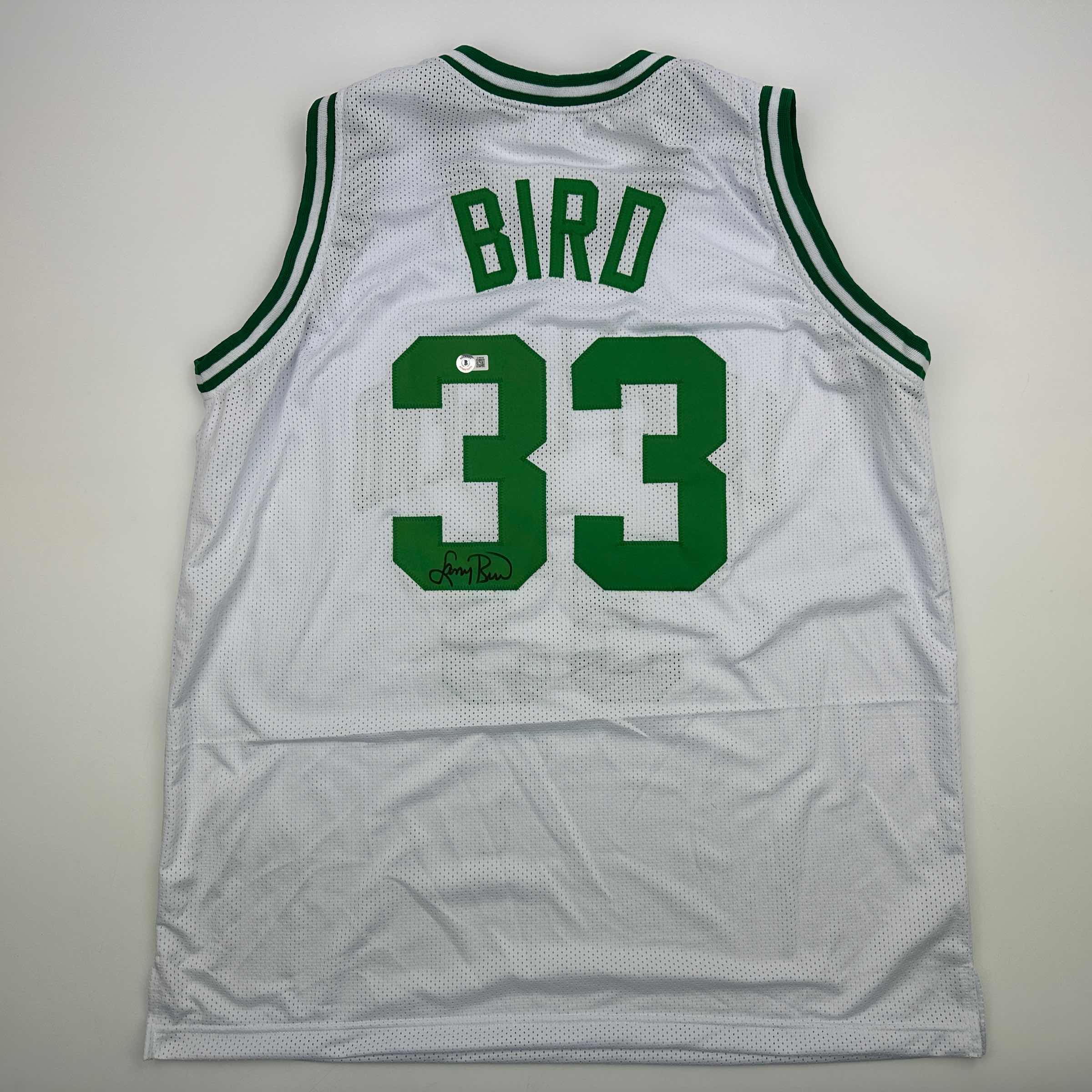 Autographed Boston Celtics Larry Bird White Basketball Jersey