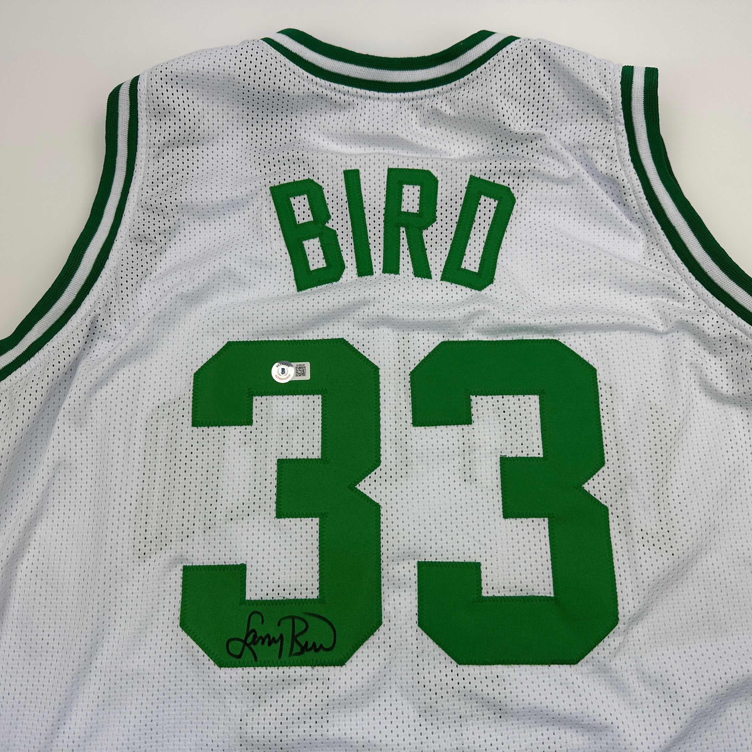 Autographed Boston Celtics Larry Bird White Basketball Jersey