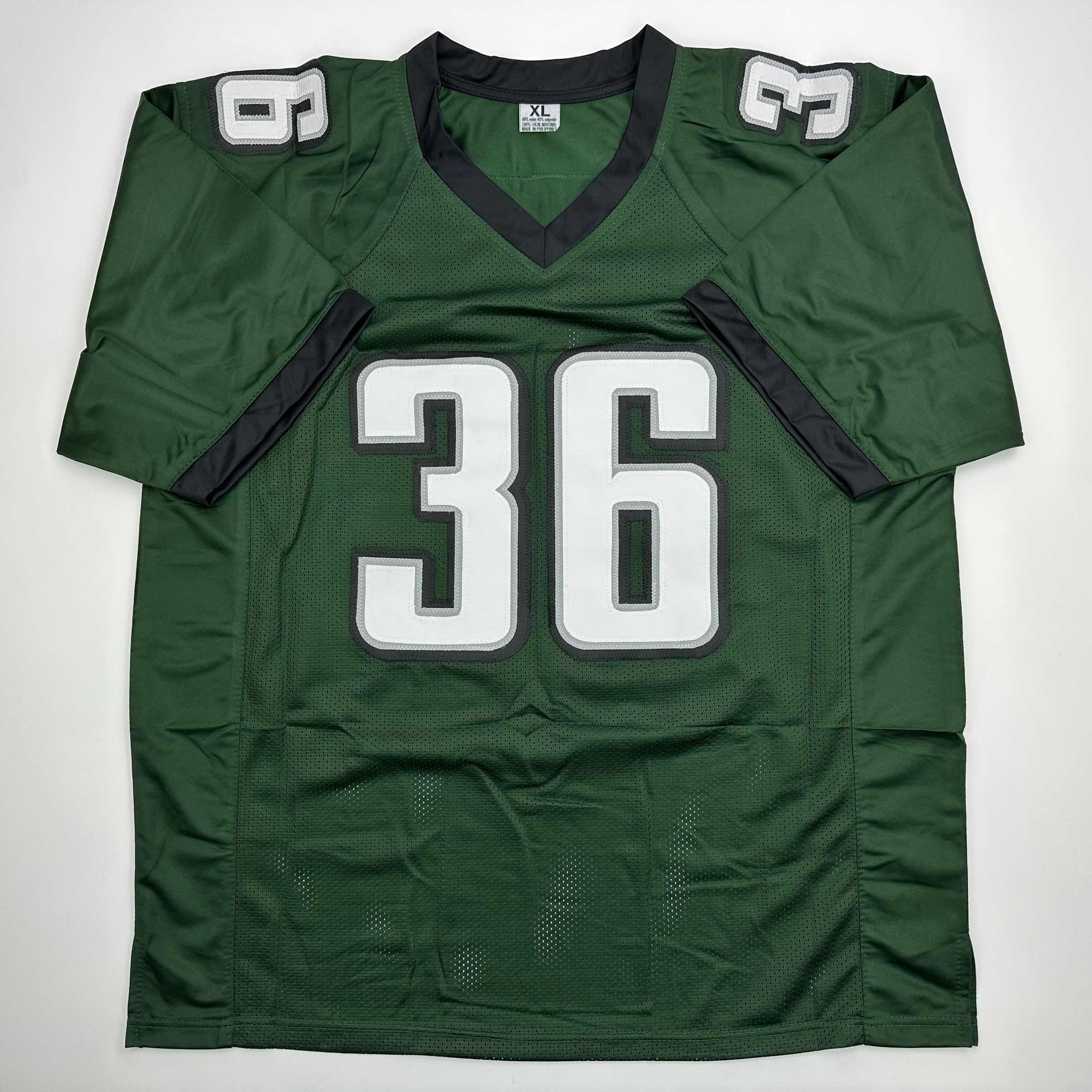 Autographed Philadelphia Eagles Brian Westbrook Green Football Jersey