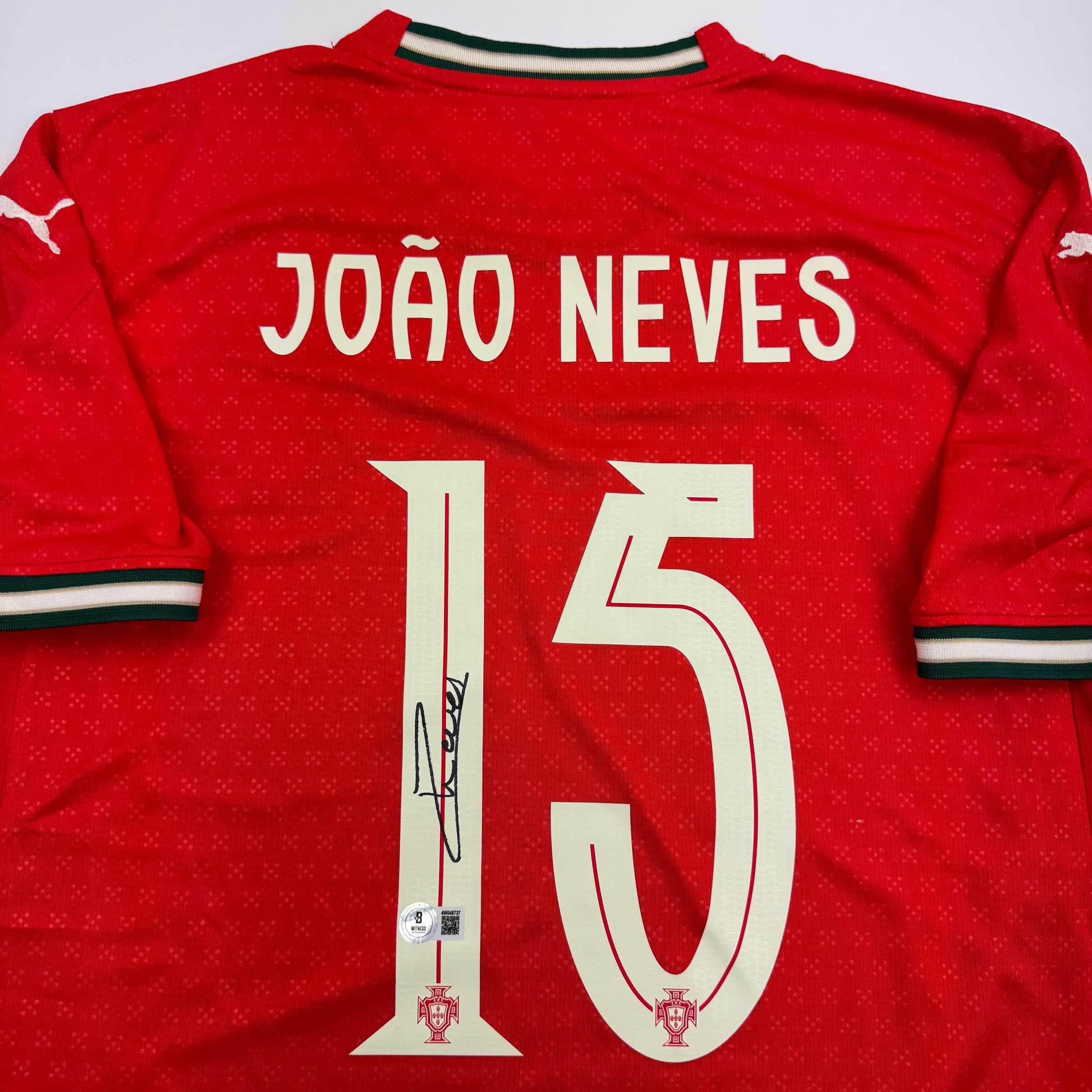 Autographed Joao Neves Portugal Soccer Team World Cup Jersey