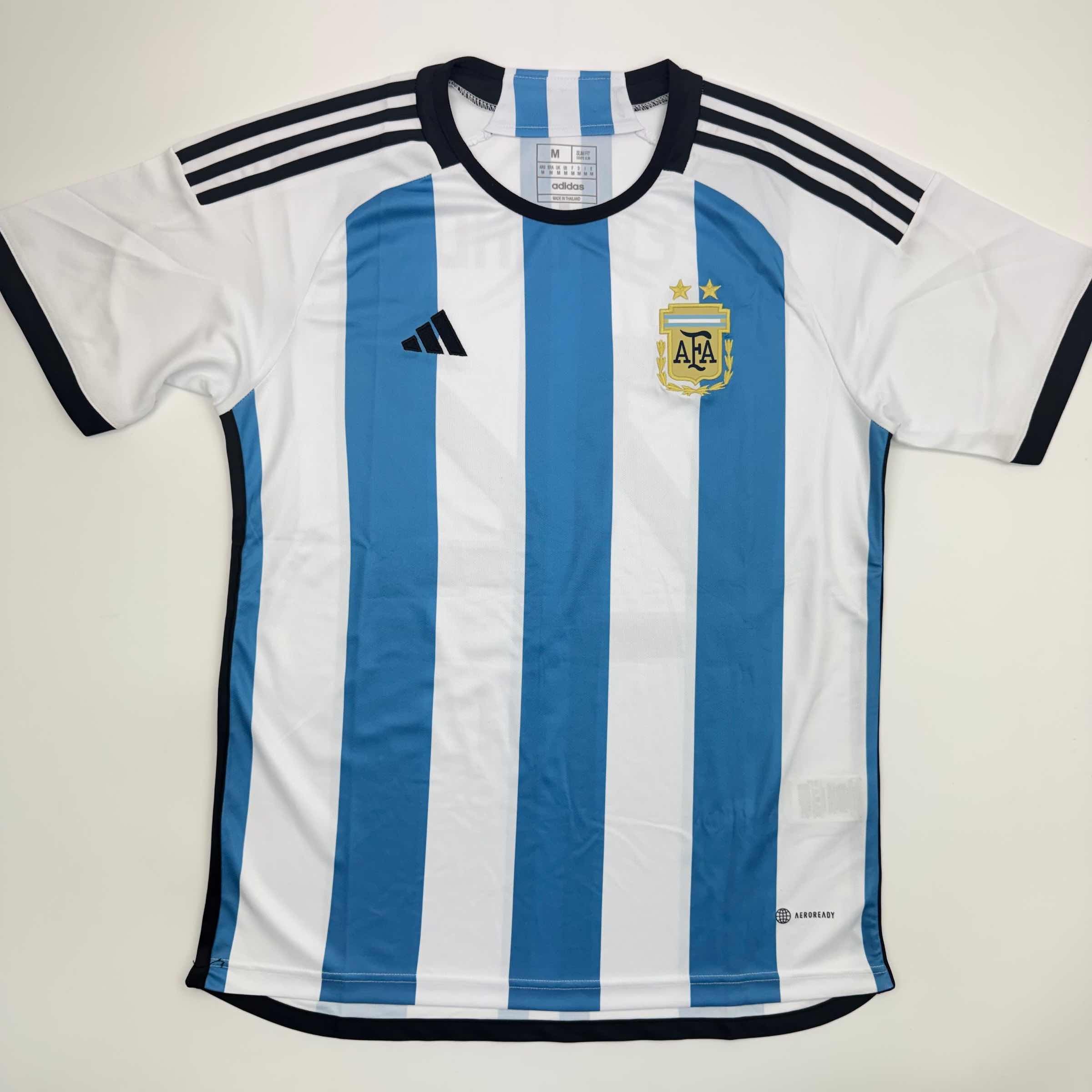 Autographed Enzo Fernandez Argentina Blue/White Soccer World Cup Jersey
