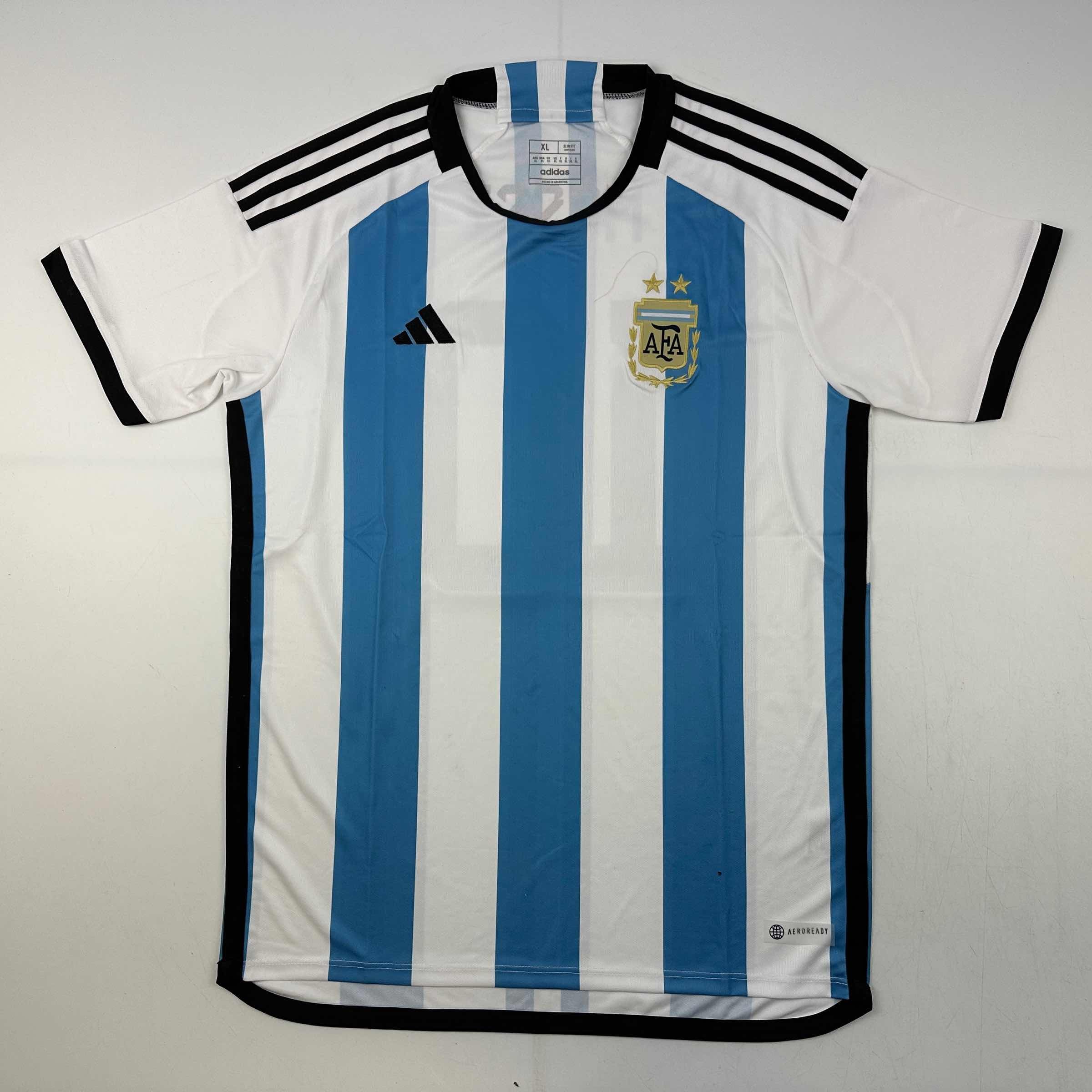 Autographed Lionel Leo Messi Argentina Blue/White Soccer Jersey