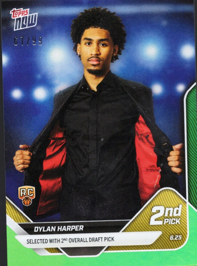 San Antonio Spurs Dylan Harper 2025 Rookie Topps Basketball Card