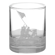 Iwo Jima Flag Raising Whiskey Glass