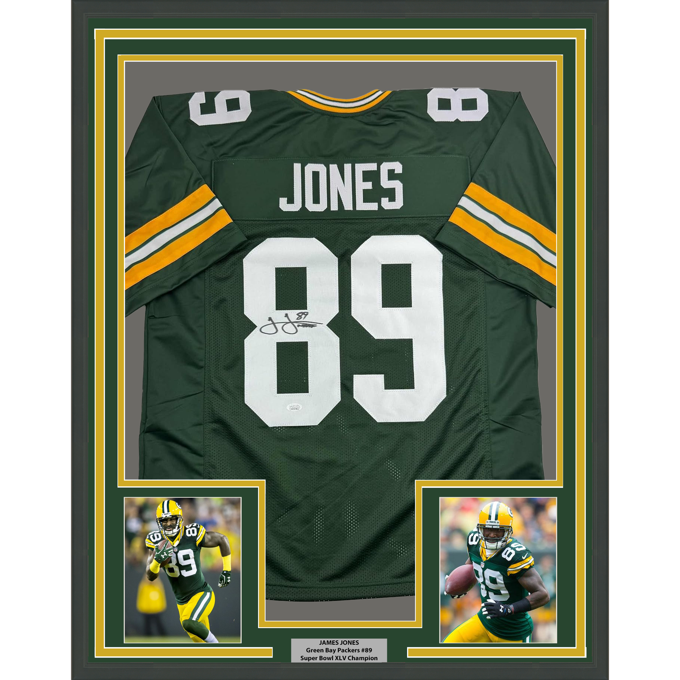 Autographed Green Bay Packers James Jones 35x39 Jersey