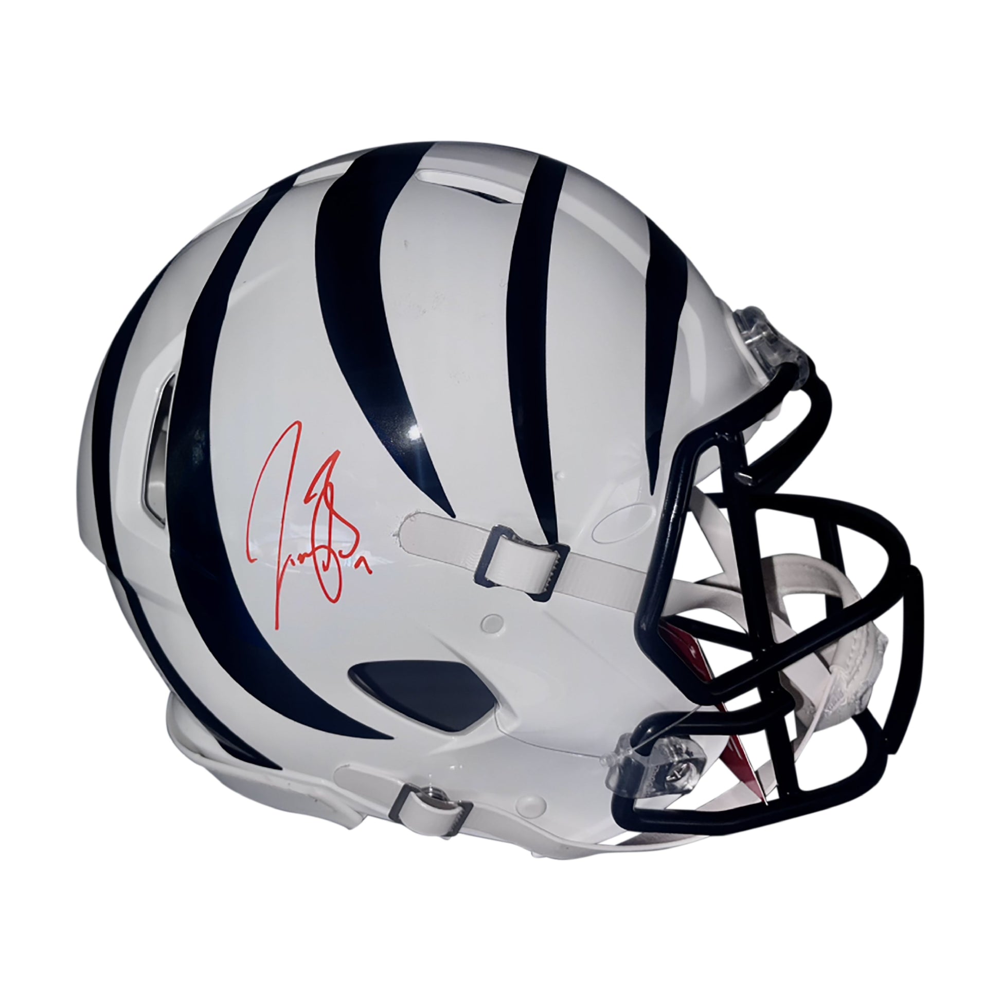 cincinnati bengals authentic football helmet Autographed Joe Burrow Cincinnati Bengals Authentic Full Size Helmet – Modell's Sporting Goods