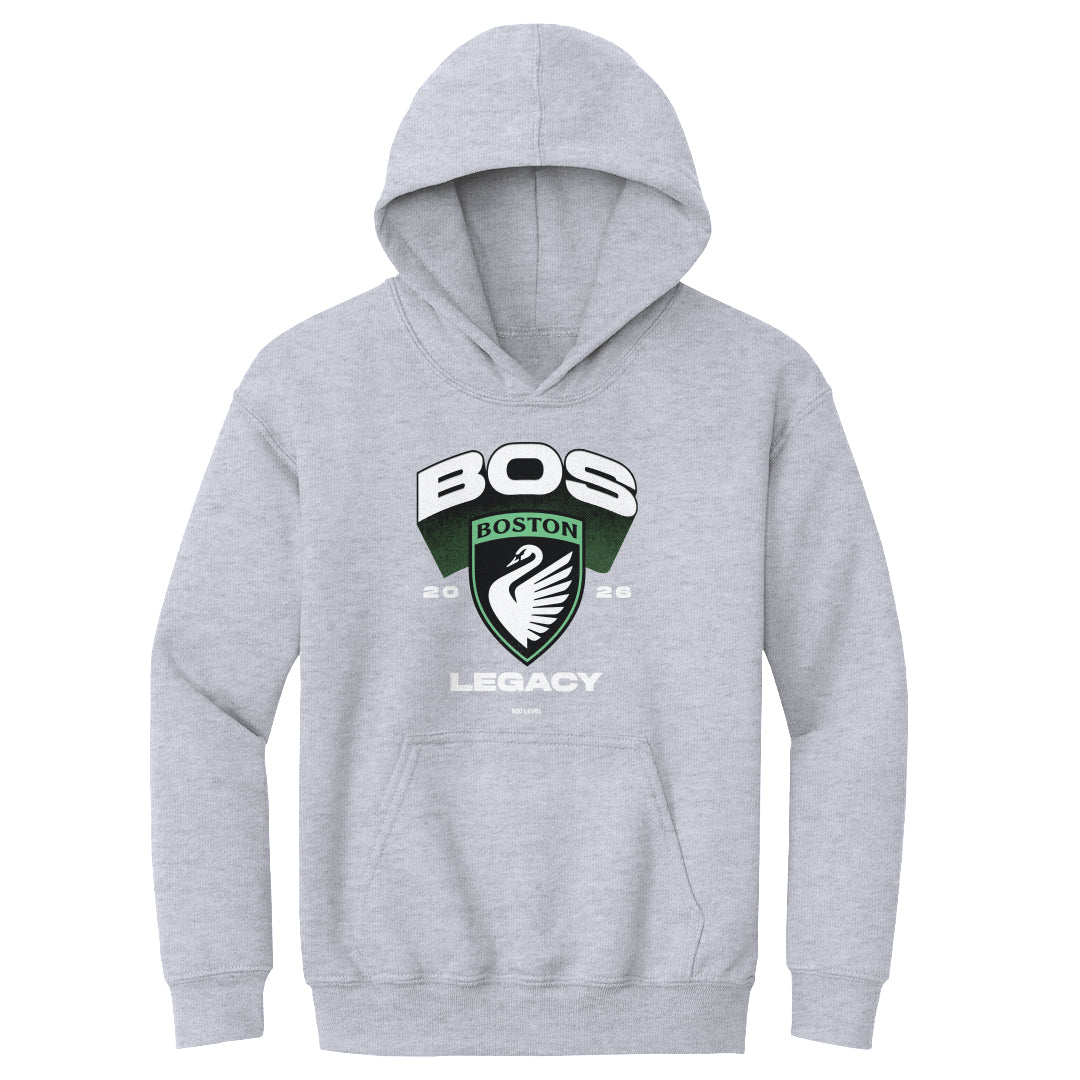 Boston Legacy FC Emblem WHT Kids Youth Hoodie