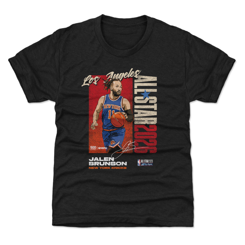 Jalen Brunson New York Knicks 2026 NBA All-Star Vertical WHT Kids T-Shirt