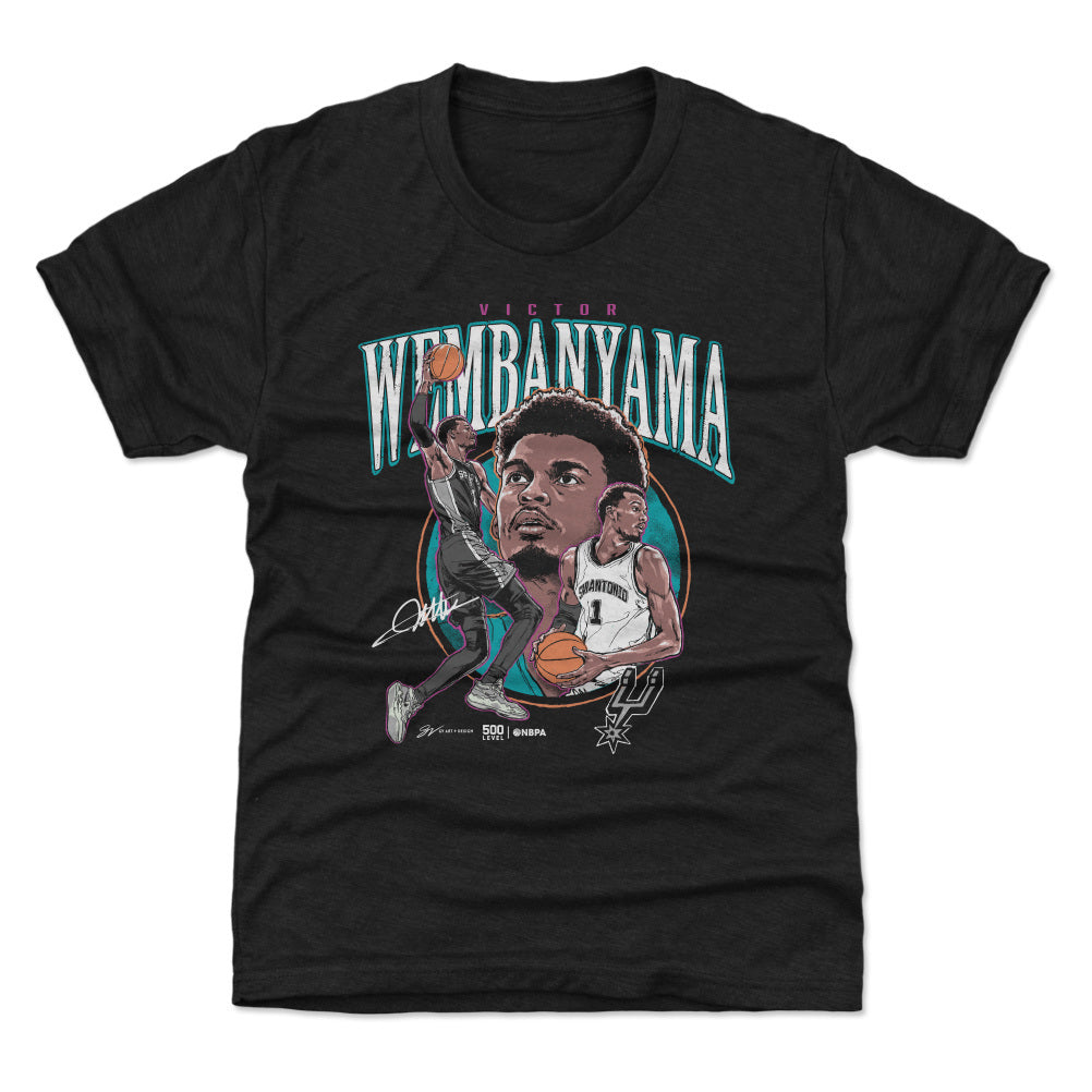 Victor Wembanyama San Antonio Spurs Trio WHT Kids T-Shirt