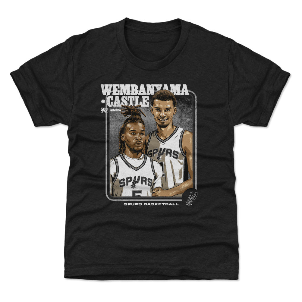 Victor Wembanyama & Stephon Castle San Antonio Spurs Step Brothers WHT Kids T-Shirt