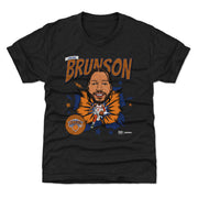 Jalen Brunson New York Knicks Caricature Retro Wht Kids T-Shirt