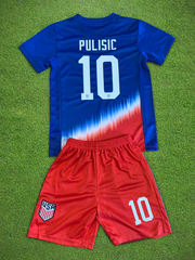 Christian Pulisic Usa 2024 Kids Youth Soccer Jersey Kit 2 Piece Set