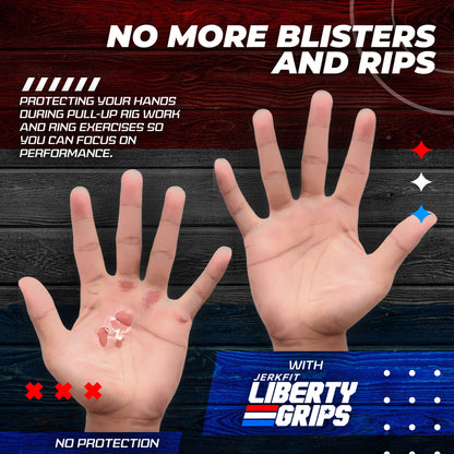 JerkFit Liberty Grips 2.0 Fingerless Hand Grips for CrossFit