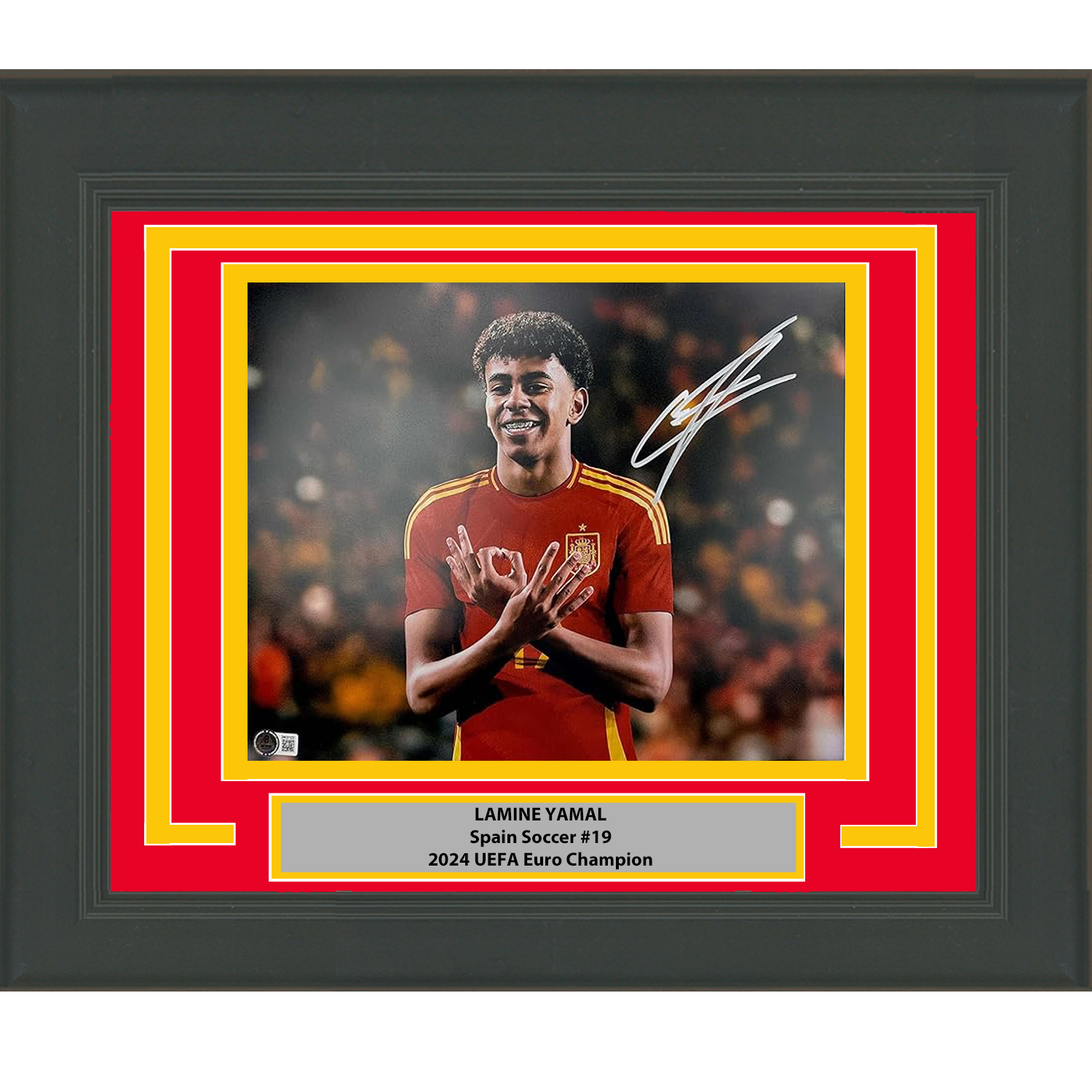 Autographed Lamine Yamal Spain 11x14 Soccer World Cup Framed Photo