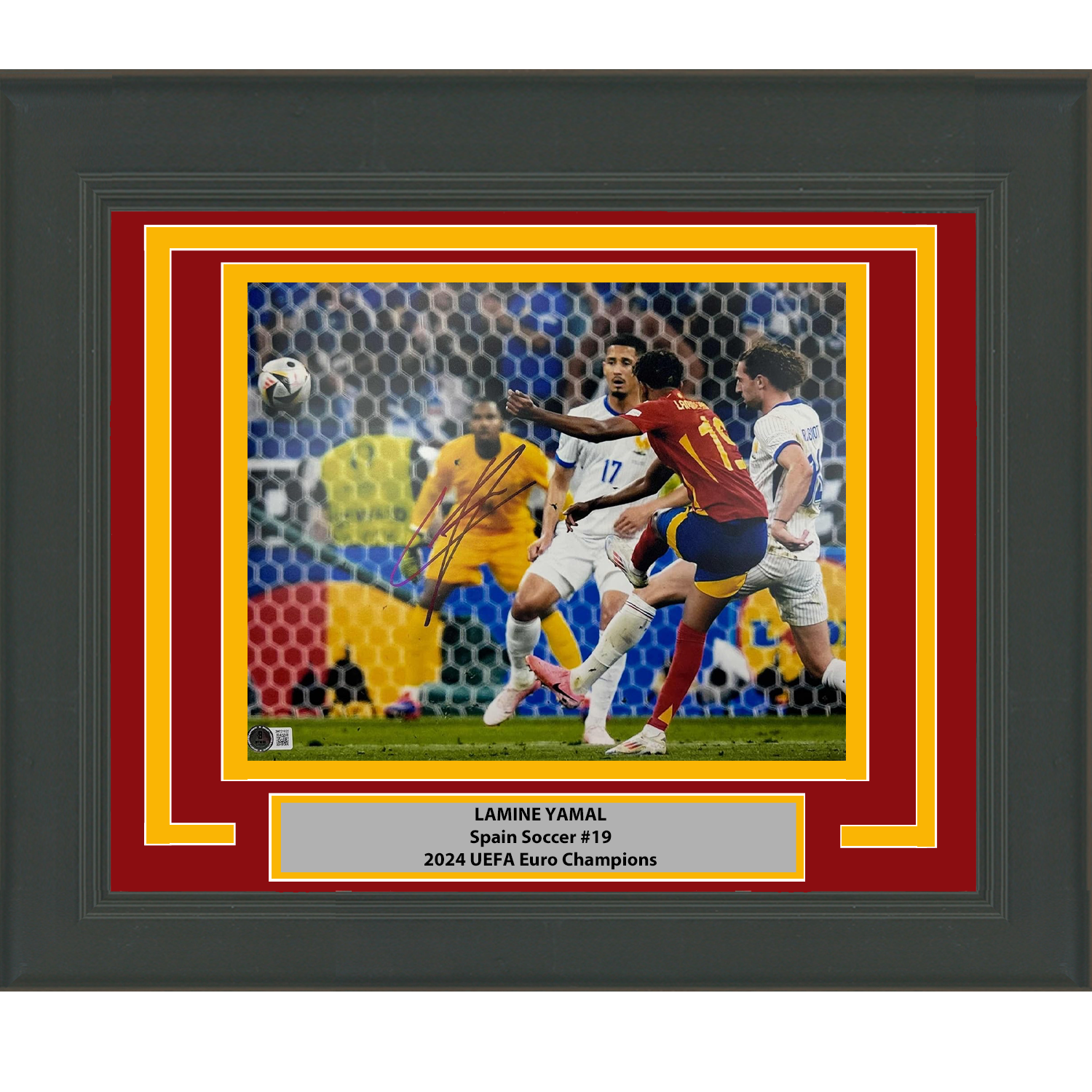 Autographed Lamine Yamal #5 Spain 11x14 Soccer World Cup Framed Photo