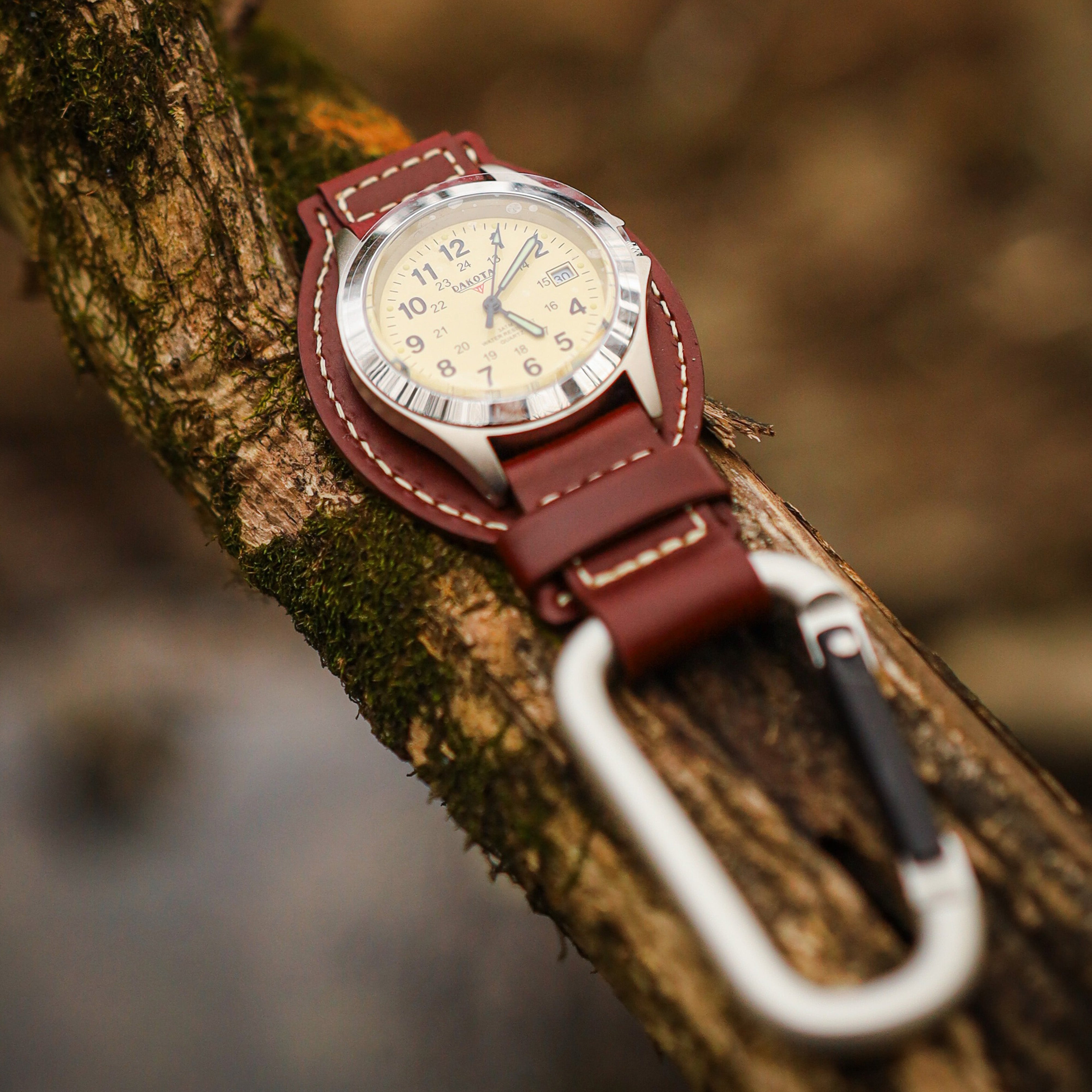 Dakota Leather Clip in Brown