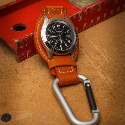 Dakota Leather Clip in Brown
