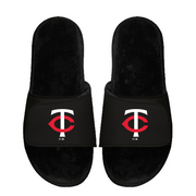 Minnesota Twins Primary Black Fur Slides