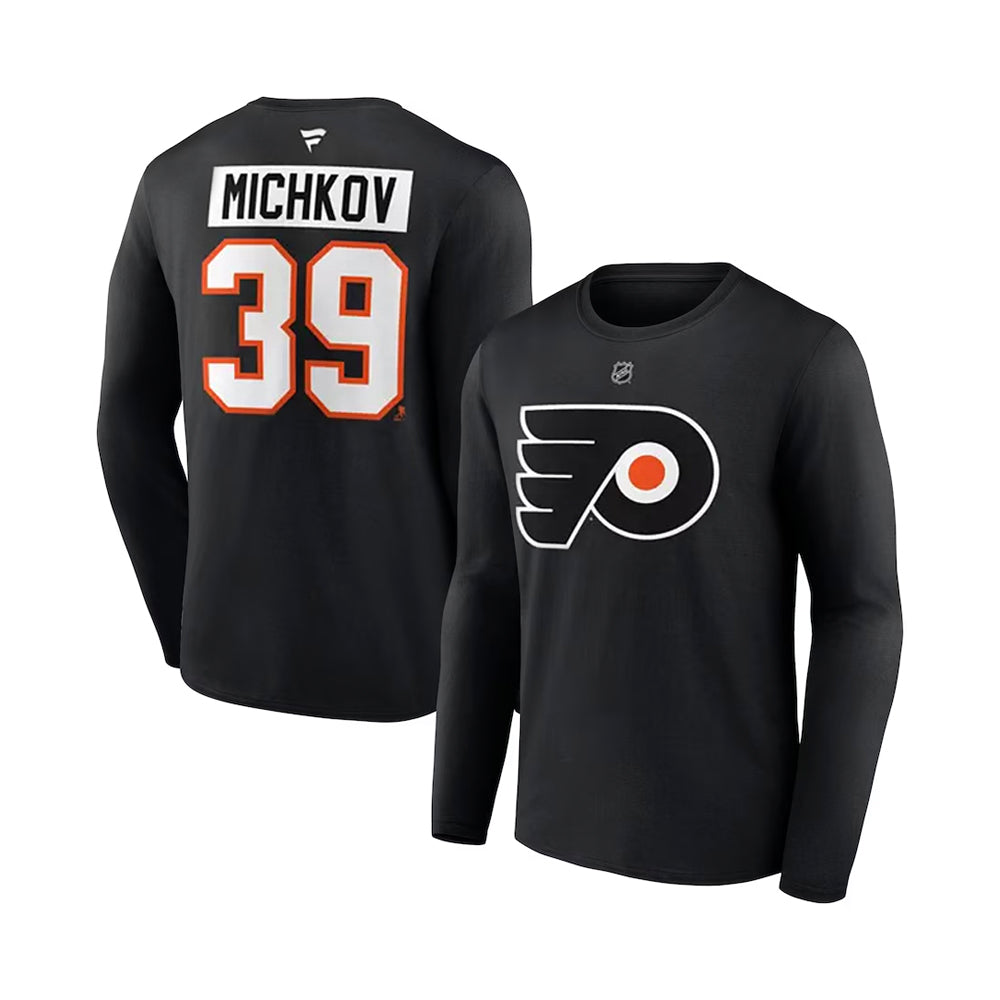 Philadelphia Flyers Matvei Michkov Authentic Name & Number Long Sleeve Shirt