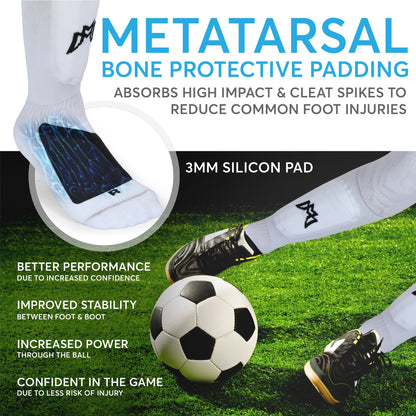 All-in-One Grip Socks with Built in Shin Guards - Full Length