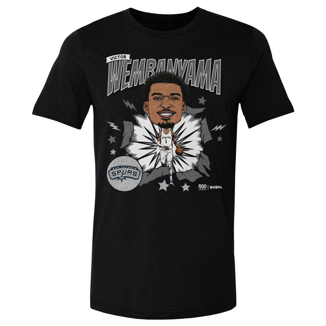 Victor Wembanyama San Antonio Spurs Caricature WHT Men's T-Shirt