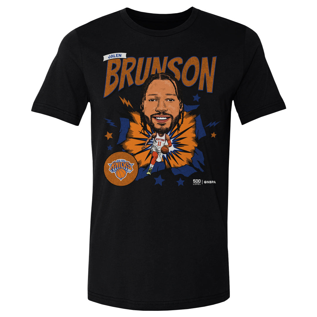 Jalen Brunson New York Knicks Caricature Retro WHT Men's T-Shirt