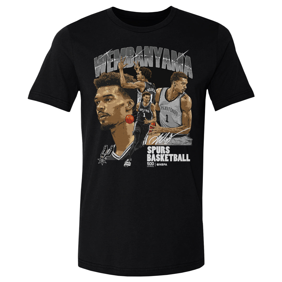 Victor Wembanyama San Antonio Spurs Collage WHT Men's T-Shirt