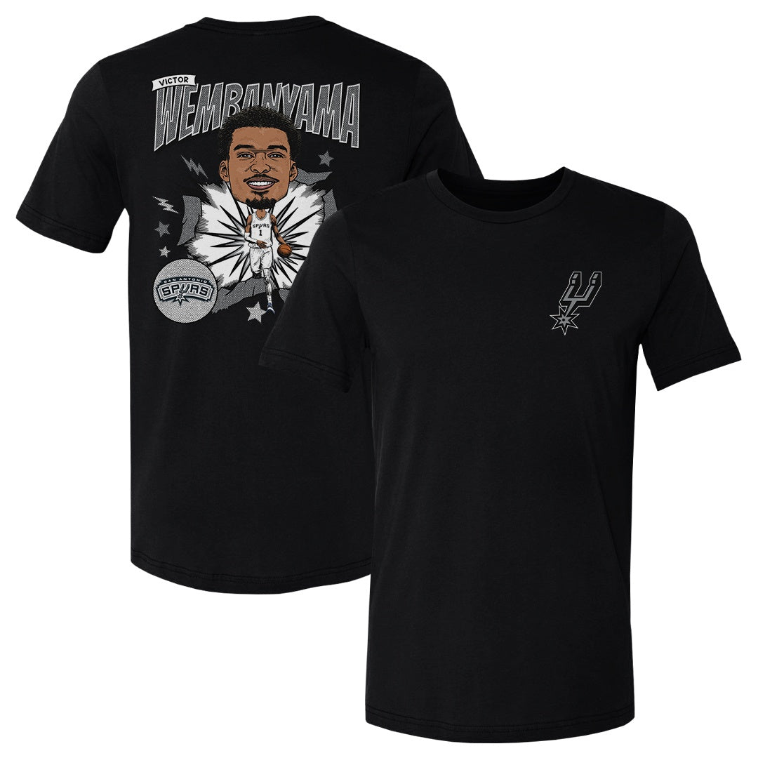Victor Wembanyama San Antonio Spurs Caricature F&B WHT Men's T-Shirt