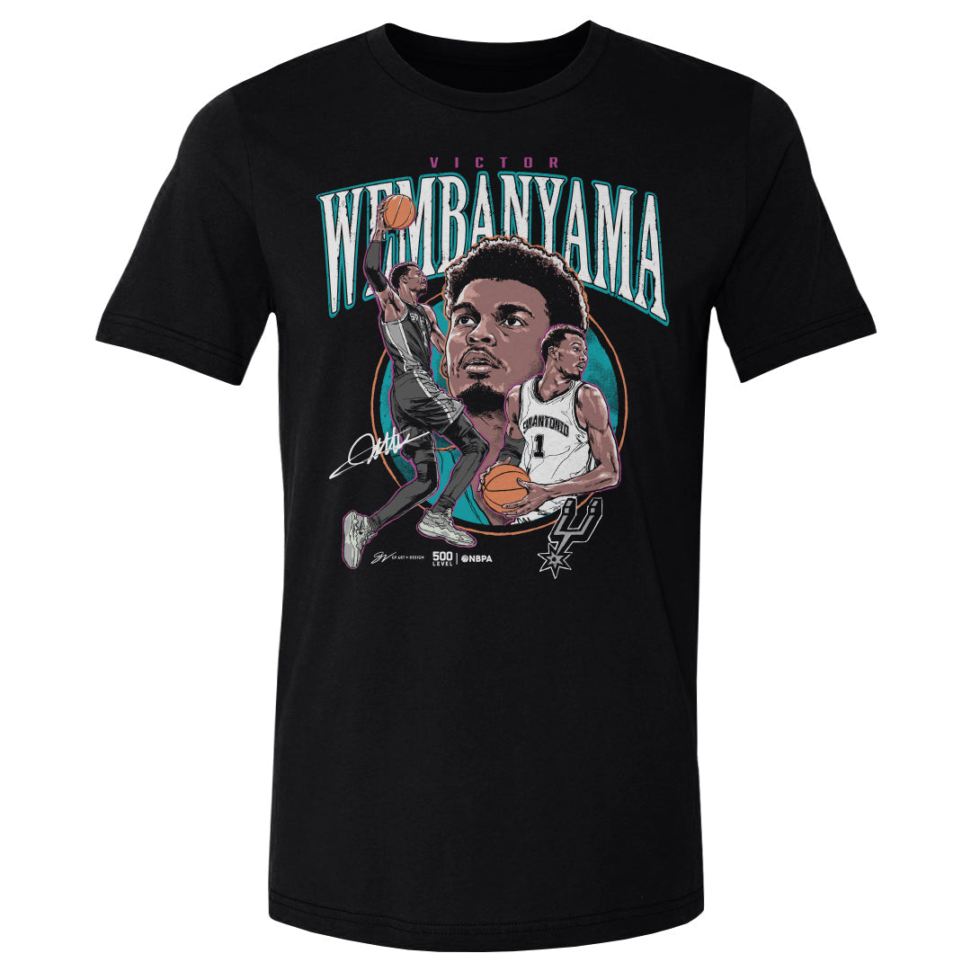 Victor Wembanyama San Antonio Spurs Trio Wht Men's T-Shirt
