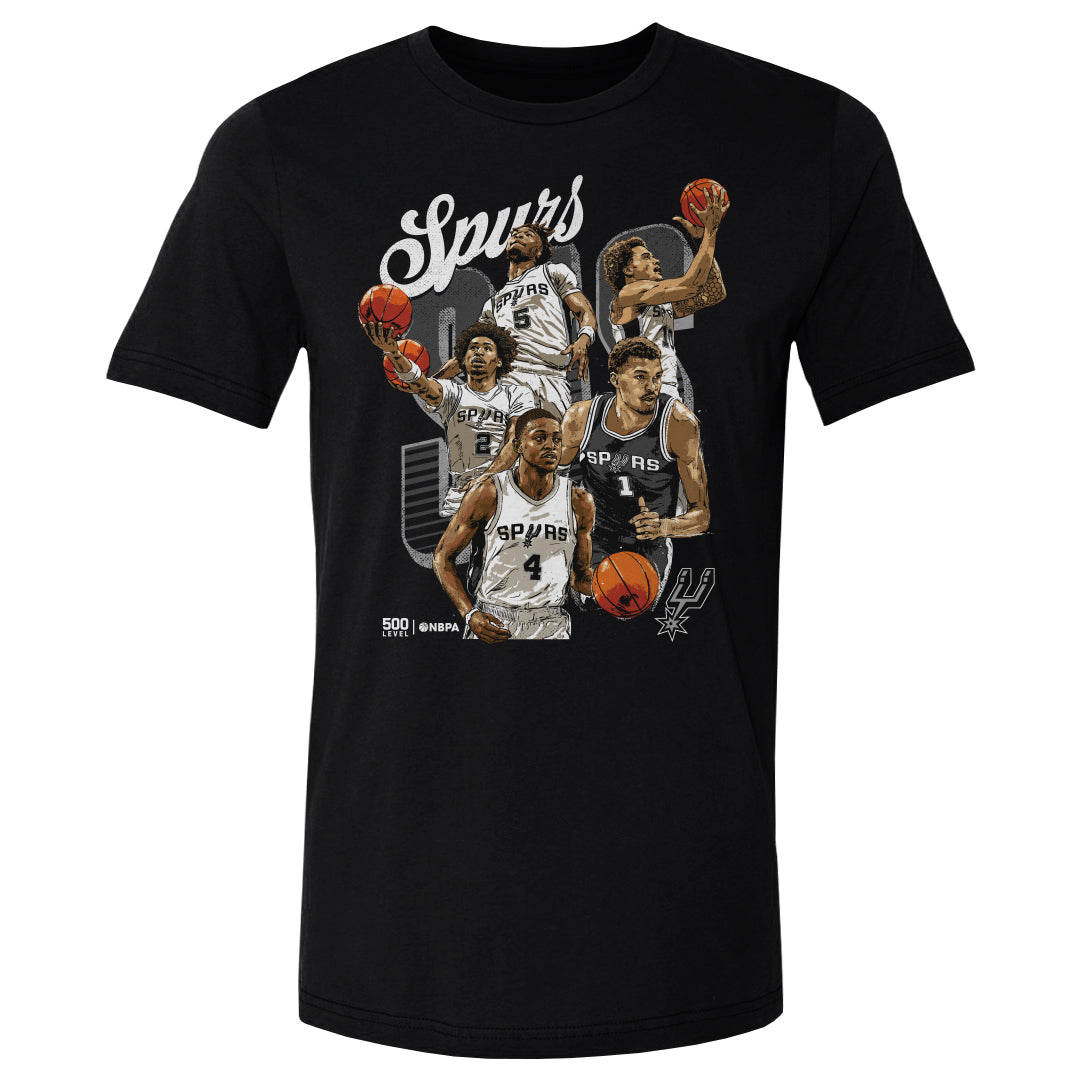 San Antonio Spurs 2025 Starting 5 Wht Men's T-Shirt