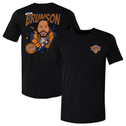 Jalen Brunson New York Knicks Caricature F&b Wht Men's T-Shirt