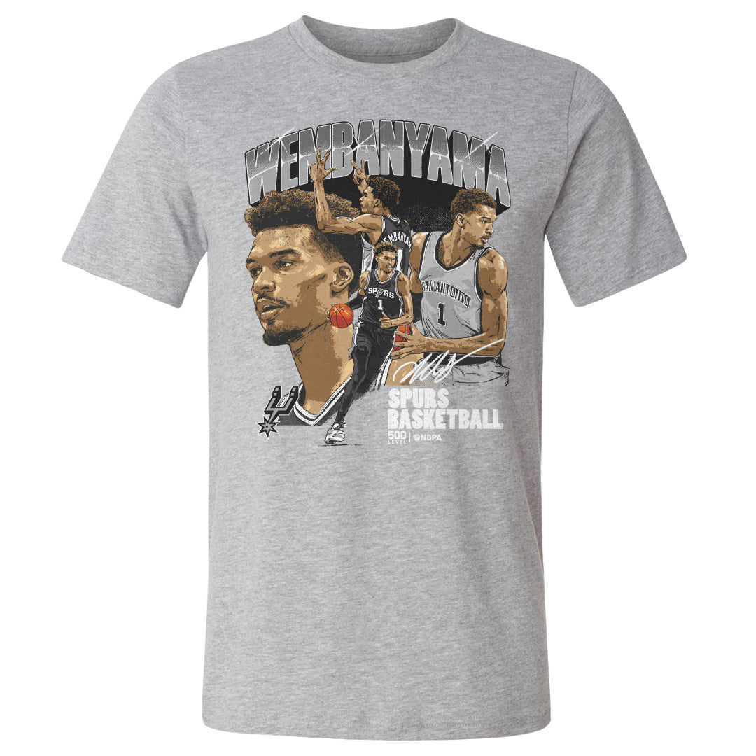 Victor Wembanyama San Antonio Spurs Collage WHT Men's T-Shirt