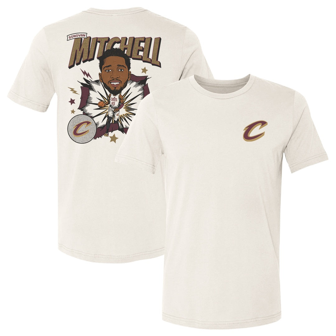 Donovan Mitchell Cleveland Cavaliers Caricature F&B Men's T-Shirt