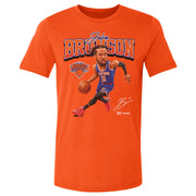 Jalen Brunson New York Knicks Caricature WHT T-Shirt