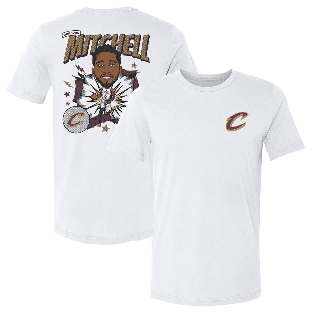 Donovan Mitchell Cleveland Cavaliers Caricature F&B Men's T-Shirt