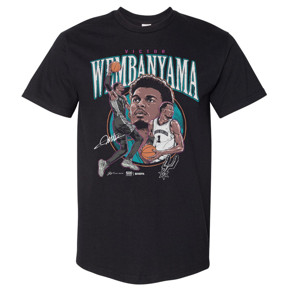 Victor Wembanyama San Antonio Spurs Trio WHT Men's T-Shirt