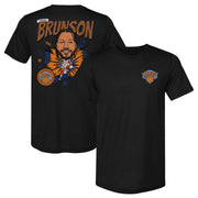 Jalen Brunson New York Knicks Caricature F&b Wht Men's T-Shirt