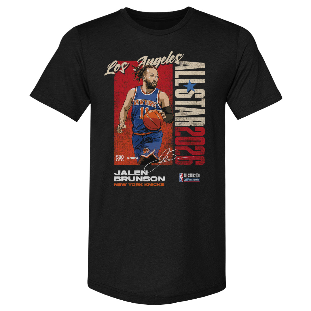 Jalen Brunson New York Knicks 2026 NBA All-star Vertical Wht Men's T-Shirt