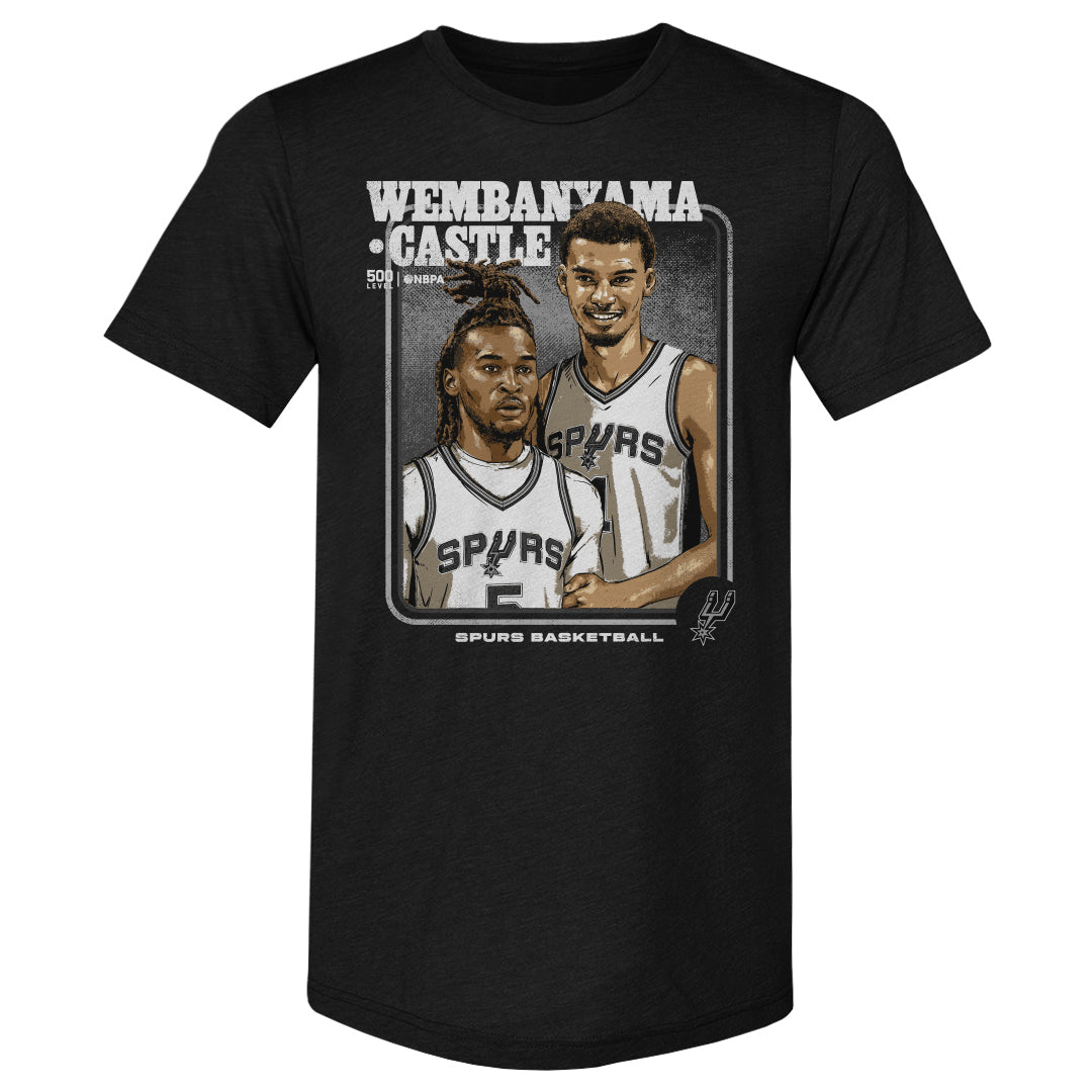 Victor Wembanyama & Stephon Castle San Antonio Spurs Step Brothers WHT Men's T-Shirt