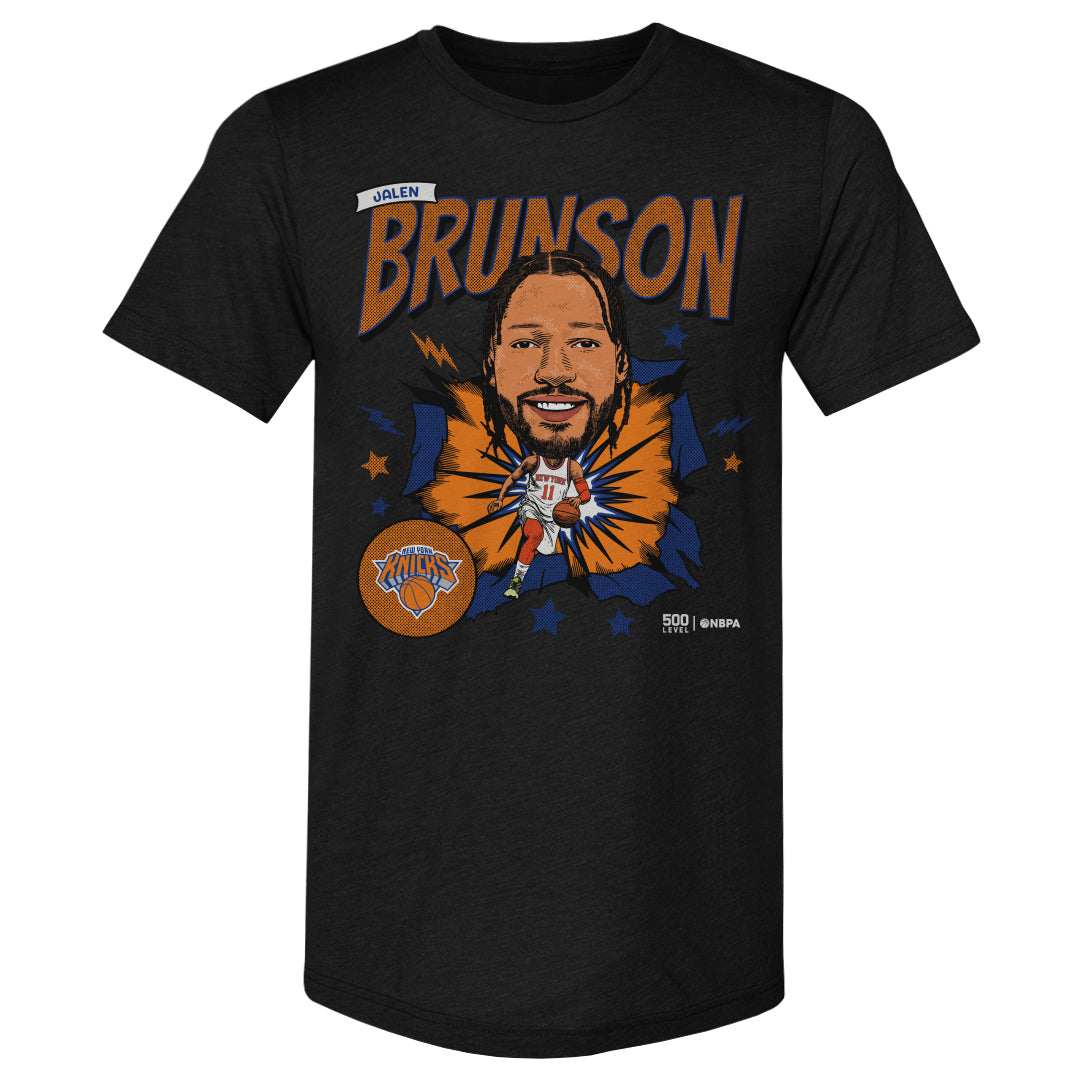 Jalen Brunson New York Knicks Caricature Retro Wht Men's T-Shirt