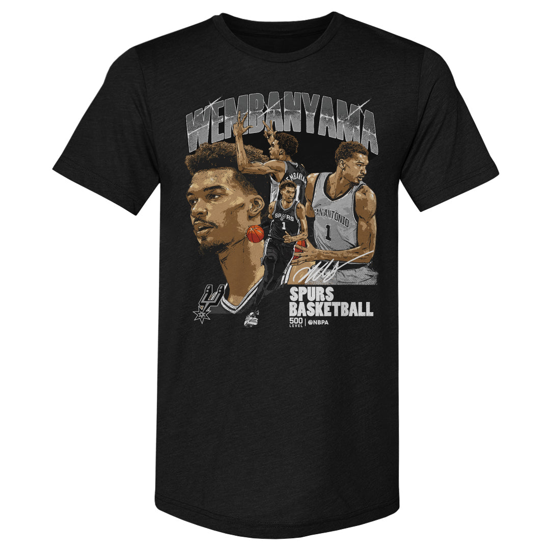 Victor Wembanyama San Antonio Spurs Collage Wht Men's T-Shirt