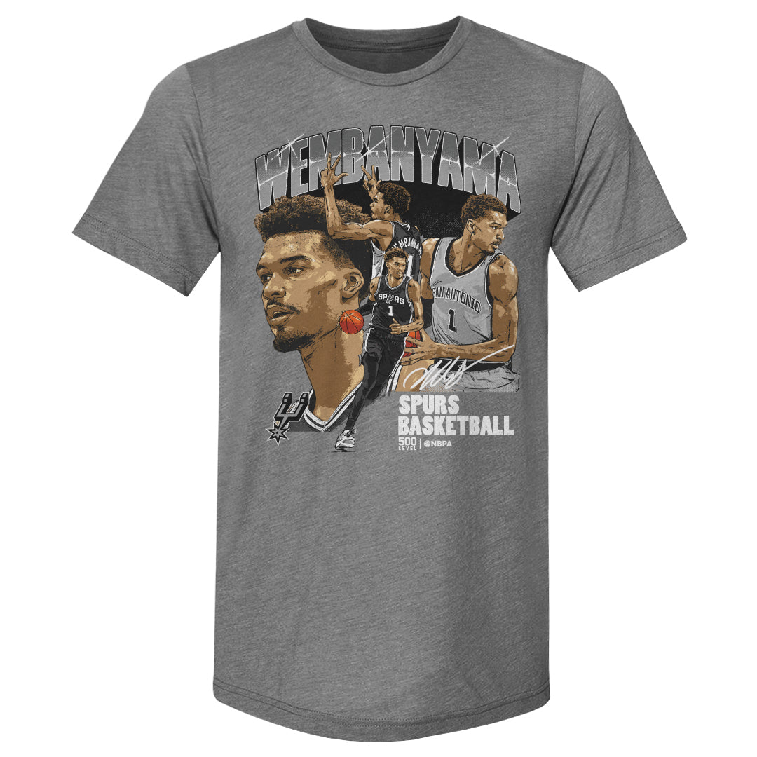 Victor Wembanyama San Antonio Spurs Collage Wht Men's T-Shirt