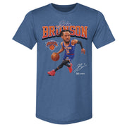 Jalen Brunson New York Knicks Caricature WHT T-Shirt